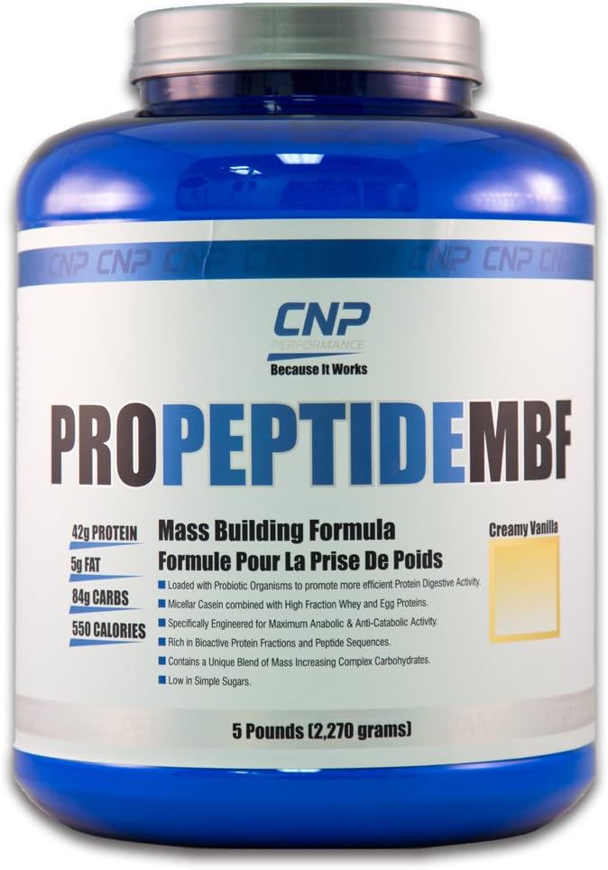 ProPeptide MBF (Mass Building Formule) Profesionální stupeň protein prášek, hmotnost gainer (5lb, Vanilla)