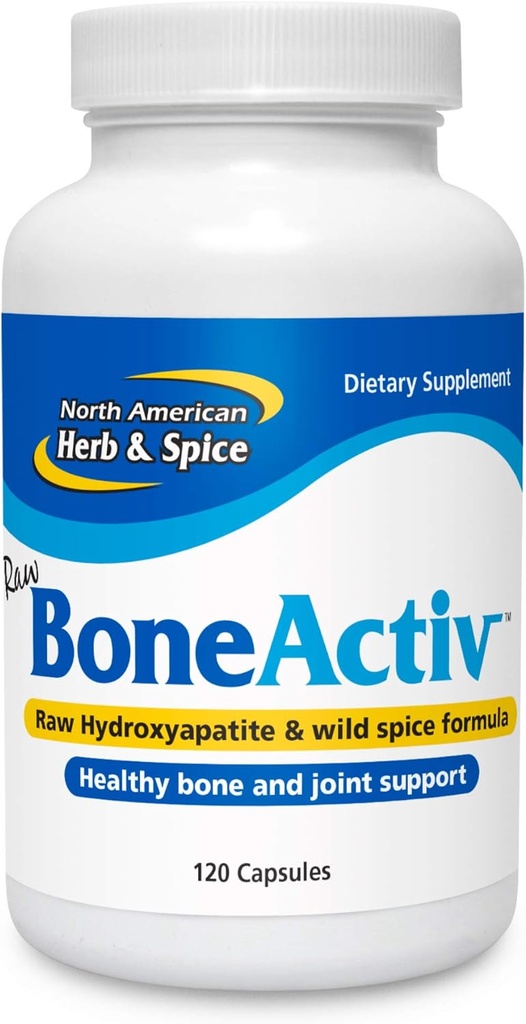SEVERNÍ AMERICAN HERB & SPICE BoneActiv - 120 Kapsle - Kostní a kloubní podpora - MCHA, Sage, Rosemary, Oreganol P73 Oregano Oil - Non- GMO - 30 Služeb