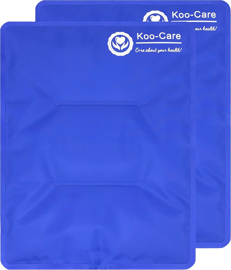 Koo-Care Velké flexibilní gelové led balení pro zranění opakovaně použitelné teplé studené komprese - fit pro rameno paže, zpět, Hip, Knee, Shin, Foot Pain Relief, Otok, Fyzická terapie (L, 11 "x 14") Balení po 2 ks