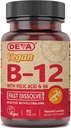 SIXNE Deva Nutrition Vegan Vitamíny Sublingvální B- 12 Tablety, 2 Počet