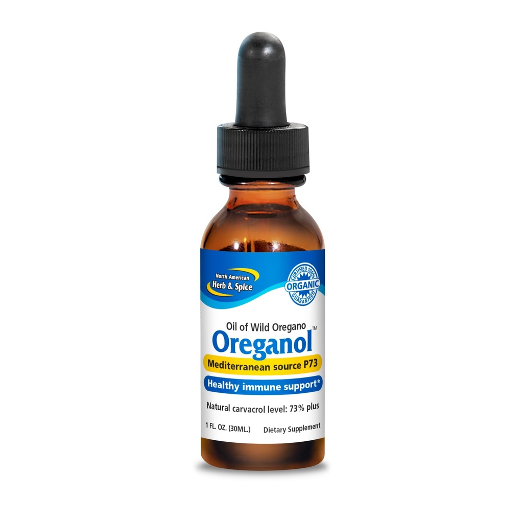 SEVERNÍ AMERICAN HERB & SPICE Oreganol - 1 fl oz, balení po 3 - nezpracovaný, Wild, Organic Oregano Oil - Mediterranean Source P73 - Non- GMO - 1296 Total Serving
