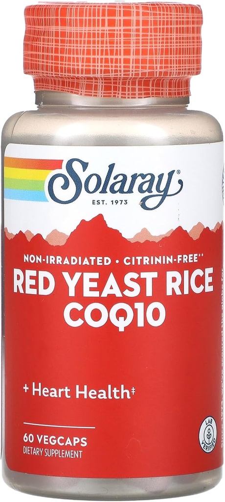 Solaray Red Yeast Rice Plus CoQ-10-60 Vegetariánské kapsle