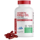 Bronson Antarktida Krill Oil 2000 mg s Omega-3s EPA, DHA, Astaxanthin a fosfolipidy 120 Softgels (60 Služeb)