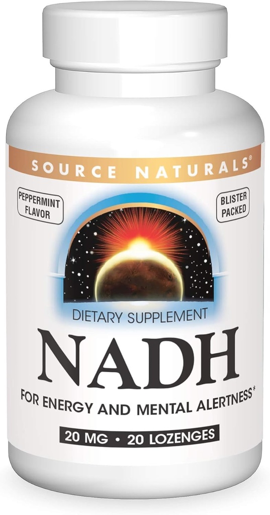 Zdroj Naturals NADH 20mg, Boost Energy and Mental Alerness * - 20 Lozenges
