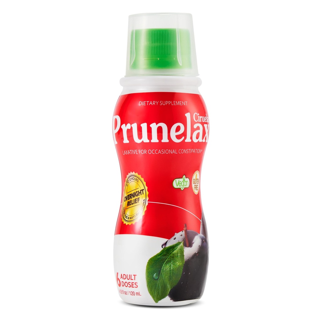 Prunelax Ciruelax Pravidelné síly kapalné laxativní - Gentle Relief for Occasional Concurrency, Made with Natural Senna, Predictable Relief, Gluten- Free, Pracuje jen 8 až 12 hodin - 4.05 fl oz