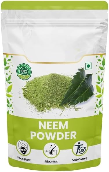 Organik Neem Powder, Pimples Skin Brighting Evens Skin Tone Beauty Food Study Natural Herba -100 gm