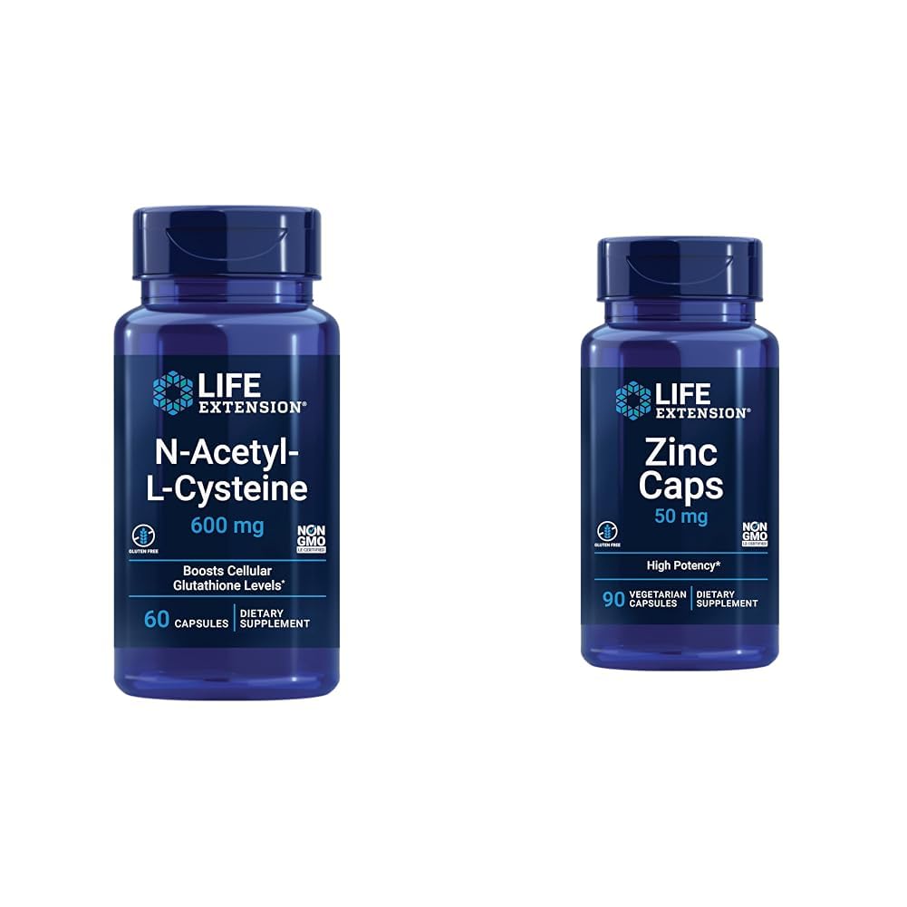 Life Extension N- Acetyl- L- Cystein (NAC) & Zinek Caps