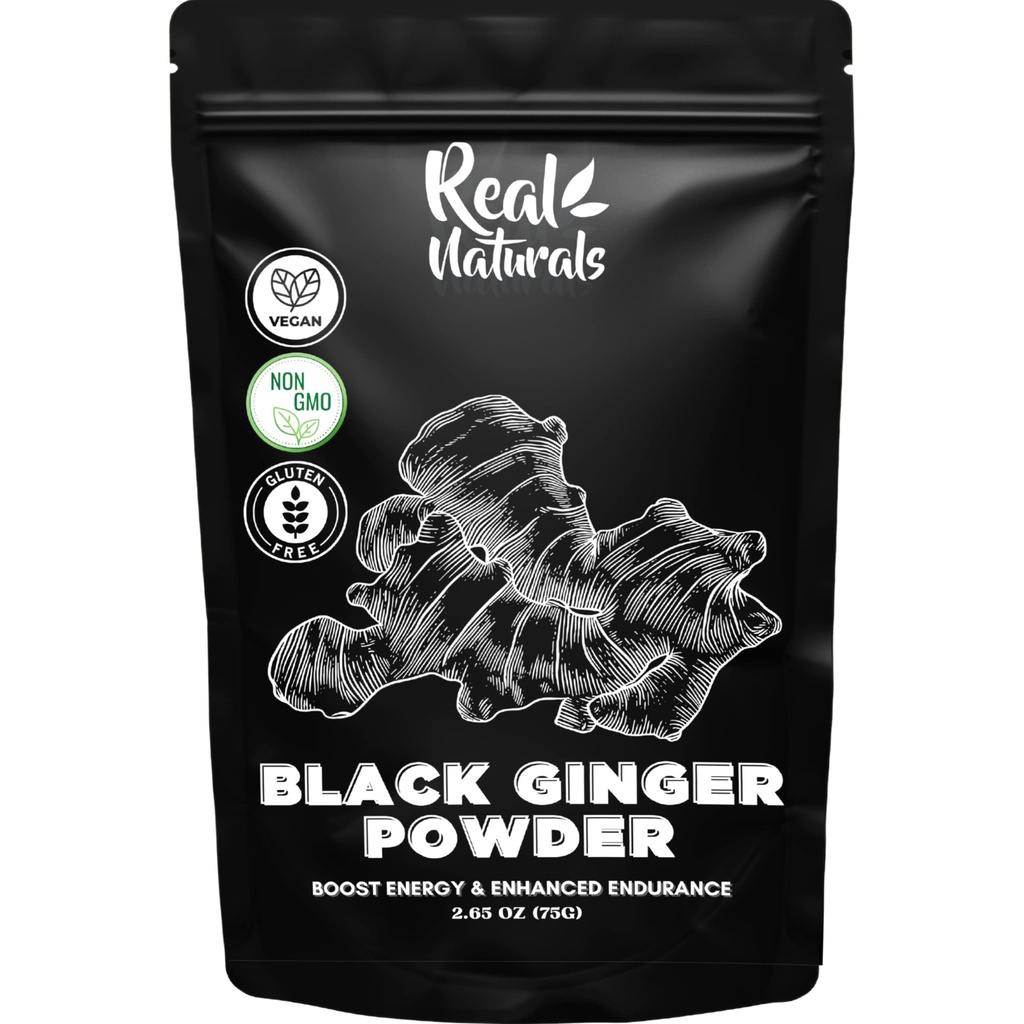 Black Ginger Powder (2.64 Oz) kaempferia parviflora od Real Naturals. Podporovat energetiku & Staminu