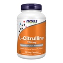 Nyní Potraviny Doplňky, L- Citruline 750 mg, Podporuje metabolismus proteinů *, Aminová kyselina, 180 Veg Kapsle
