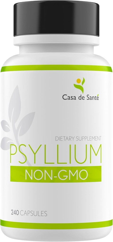 Casa de Sante Psylium Caps, non GMO, Nízký FODMAP Fiber Dodatek