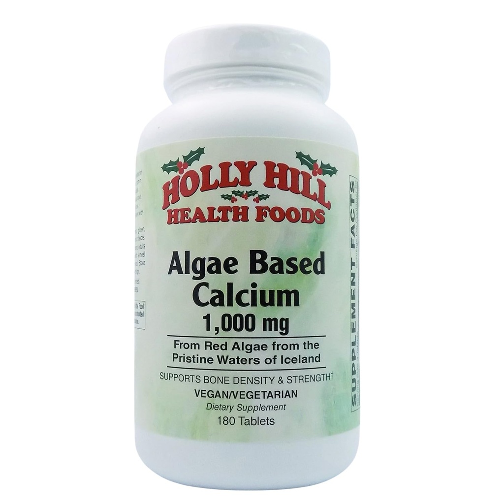 Holly Hill Health Foods Algae na bázi vápníku 1000 mg, 180 tablet
