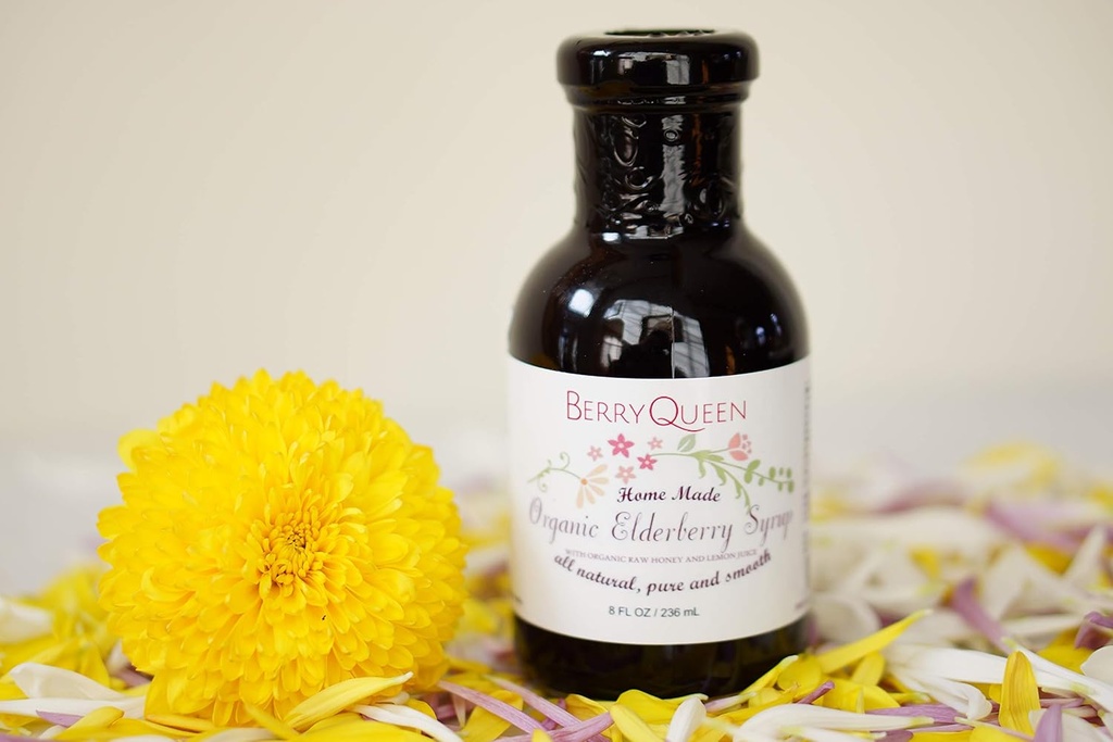 Original Organic Elderberry Syrup - Pure Natural - Imunity Boost - Bylinný dodatek - Easy as Juice Loved by Kids and Dospělí - 8 oz