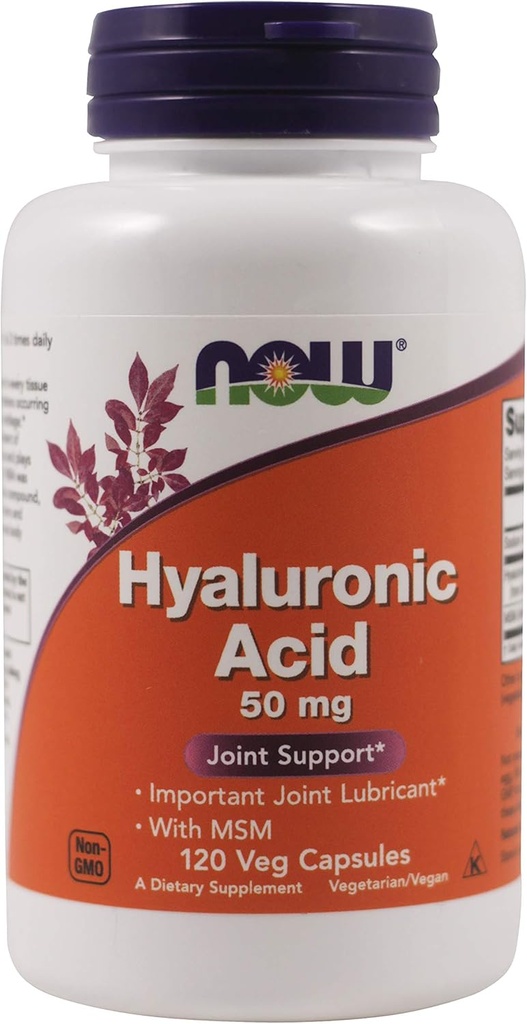Foods Now Foods, (3 balení) Kyselina hyaluronová, 50 mg, 120 Veg Kapsle
