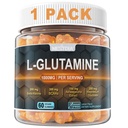 L- glutamin 1000mg Gummie pro ženy a muže 124; s Beta- Alanin, BCAA, Glycinát hořečnatý, Draslík & Ashwagandha I124; Vegan 124; Sugar- Free & Extra- Chewy I124; 60 Counts