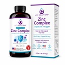 Life Solutions Zinkový komplex - Zinkový glukonát a měděný glukonát pro optimální imunitní podporu a zdraví - Vysoká absorpční vzorec - tekutý 8o