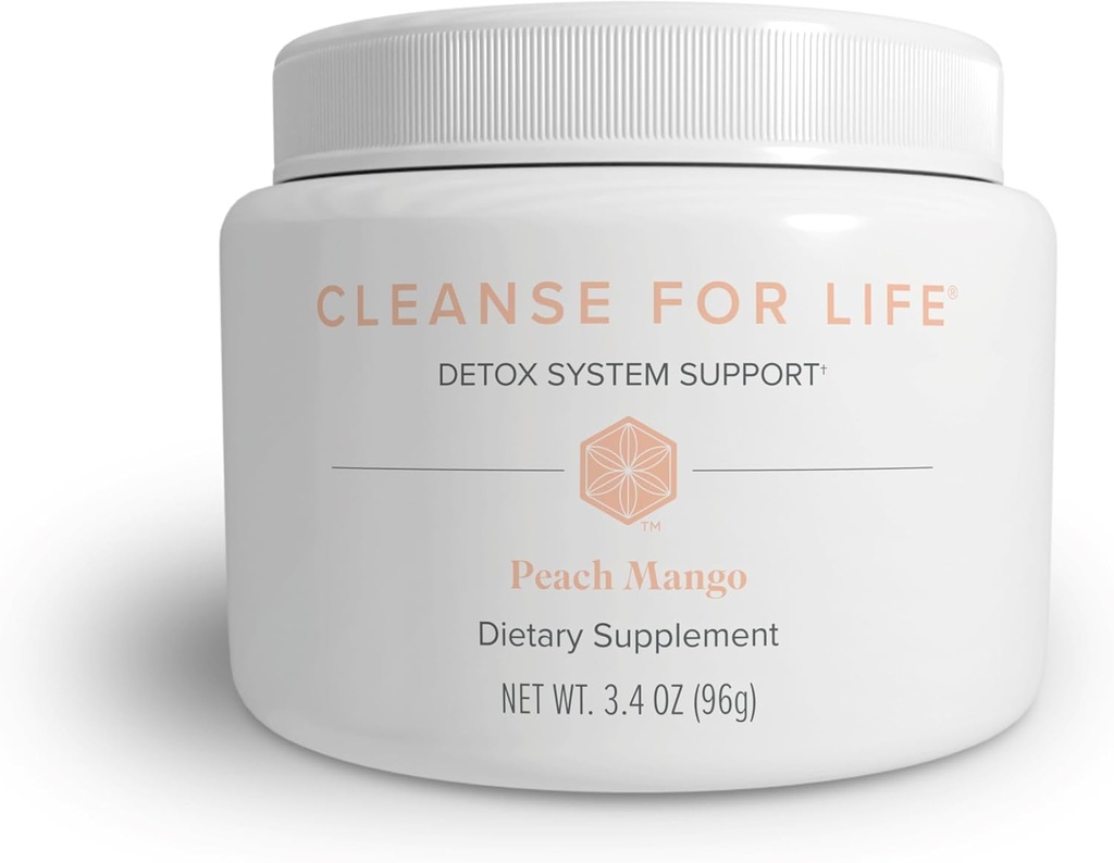Isagennix Cleanse for Life - Příplatek k práškům pro čistý nápoj bez laxativ nebo diuretiky - Podpora metabolismu vitaminem B12 & Niacin - Peach Mango -3.4 Oz (16 Služeb)