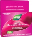 Příroda 's Way AM / PM Menopauza Doplňky pro ženy, Hot Flash Relief *, Night Sweats *, Restful Sleep *, Mood Swings *, Hormone- Free Literas s Black Cohosh, Theanine, Valerian, 60 Tablety