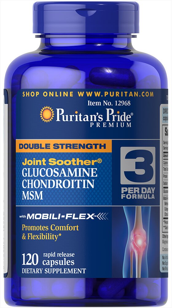 Puritan 's Pride Glucosamine, Chondroitin & MSM-3 per Day Formule