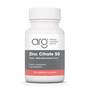 Alergie Research Group Zinek Citrát Dodatek - Zink pro muže a ženy, Imunitní podpora, Čistá, Well- Absorbované, Well- Tolerované, Stopa Mineral, 50mg Vegetariánské kapsle - 60 Počet