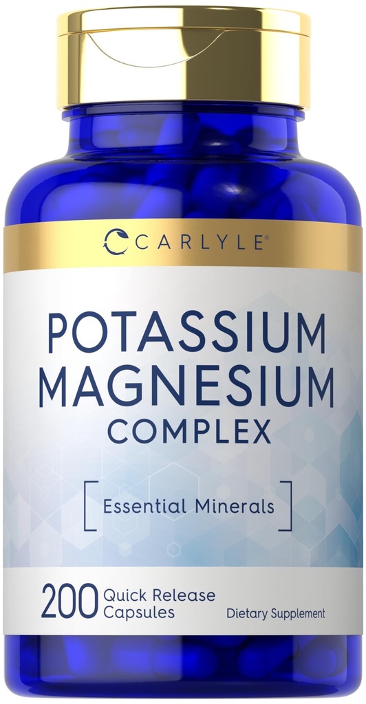 Carlyle Draslík Magnesium dodatek 124; 200 Počet 124; Non- GMO & gluten Free Complex