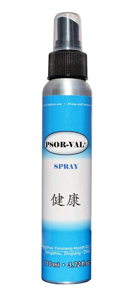 PSOR- VAL Fast- působící zinek Pyrithione kožní porucha Relief Spray pro Psoriázu, Dermatitida a Eczema příznaky (3.72 Fl Oz / 110ml)