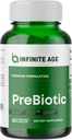 Infinite Age Prebiotic Capsules, 60 Počet - Premium FOS Pre-biotic Fiber Dodatek s Chicory a Acacia - Stravovací zdraví pro ženy