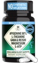 Přirozený doplněk pomoci při spaní pro dospělé bez melatoninu - Non- Habit Forming Bylinný spánek - GABA, L-Theanine, Reishi Houba, Apigenin, Magnesium Glycinát, 5-HTP - 90 Veganské kapsle