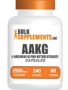 BulkSupplements.com AAKG Kapsle - L- Arginin Supplementary, Nitric Oxide Supplementary - Gluten Free, 4 Kapsle per Serving, 240 Počet (balení po 1)