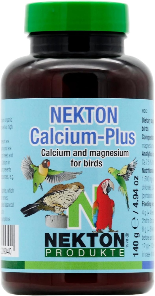Nekton Calcium Plus - vápník s hořčíkem a vitamíny, bílý, 140g / 5 oz