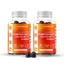 Vitamatická dýně Seed 20: 1 Extract & Saw Palmetto 10: 1 Extract Gummies - Sugar- Free Botanický extrakt - Přírodní Raspberry Flavor - Vegan, Non- GMO, Plant- Based Gummies - 60 Počet - 2 balení (120 Počet)