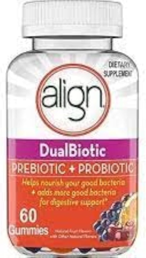 Align Prebiotic + Probiotické gumy Přírodní ovocná příchuť - 60 CT, balení po 3 ks