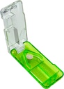 EZY DOSE Pill Cutter a Splitter s Dispenser, Denní použití, Bezpečně řezané pilulky, Vitamíny, Tablety v Half nebo Quarters, Přesné a snadné řezání, Nerezová ocel čepel, Cestování Sized, Zelená, BPA zdarma