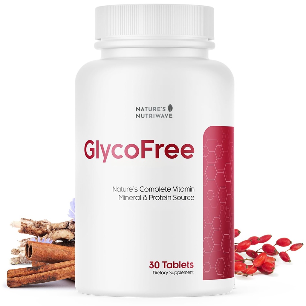 GLYCOFREE dodatek, Přírodní Plant- Based Směs s Berberine, Hořké Melon, Skořice, Inulin CLANE124; Non-GMO, Made in USA - 30 Tablety, 1 měsíc Dodávka