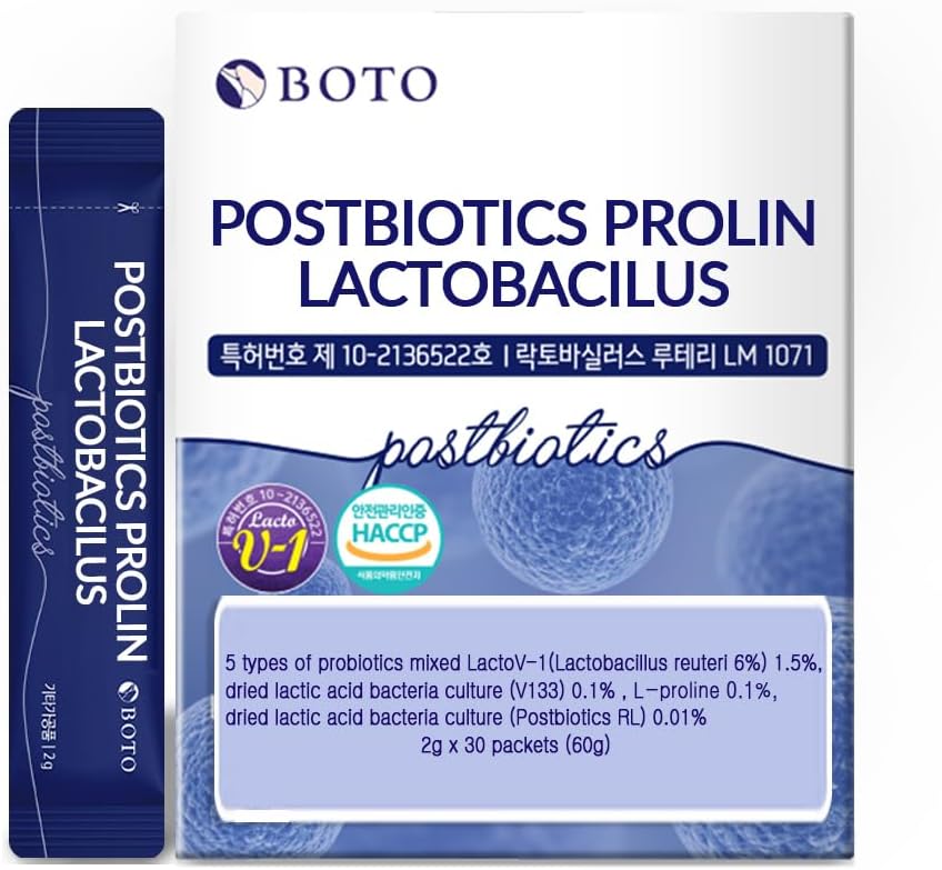 BOTO Korean Care it Probiotics Natural Prebiotics Proline Breast Milk Lactobacillus, Colon Cleanse, Imunity Support - 1 měsíc (30 balení, PostBiotics)