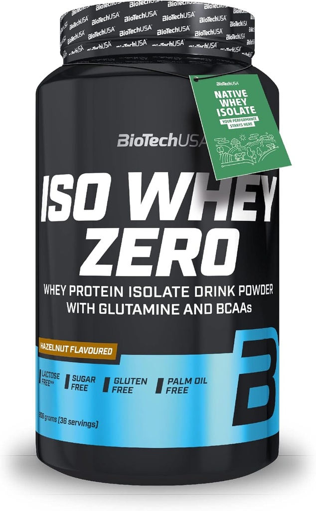 IsoWhey Zero LACTOSE Hazelnut 908G od Biotechk USA