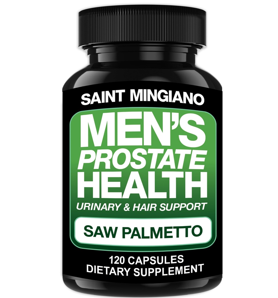 Men 's Prostate Health Supplement - 120 Kapsle pokročilé podpory prostaty pro muže s pilou palmetto, Podpora funkce močení a zdraví vlasů - 3 měsíce Dodávky doplňků