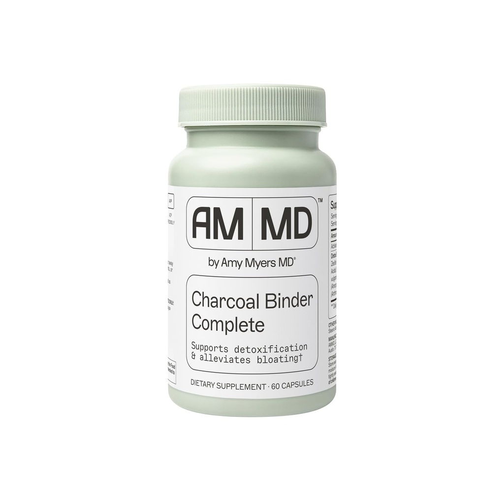 Kokosové Charcoal Kapsle z protokolu Myers Way - Přírodní aktivované Charcoal, Reliever plynu a podpora účinků moldu / toxinů - Dietní dodatek 60 Kapsle, 30 Služeb - Dr. Amy Myers