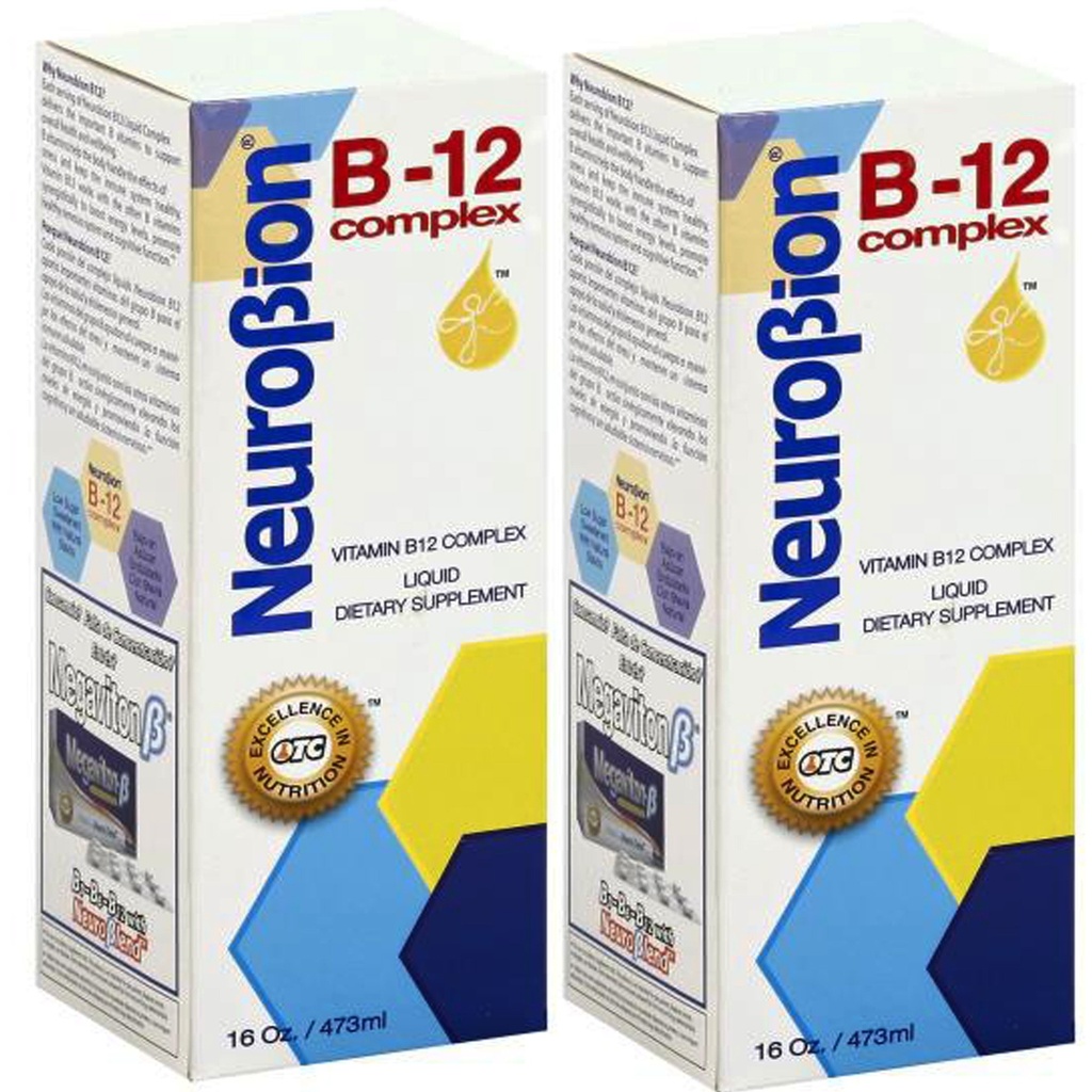 Neurobion Vitamin B12 Komplex 16 Oz Liquid Citrus Flavor 2 Pack