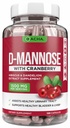 Přírodní D- Mannose Kapsle 4- in-1 Formule - 120 CAPS, 1500 MG Cranberry, Pampeliška, Hibiscus Flower Extract, pilulky pro podporu močového měchýře a močového traktu zdraví
