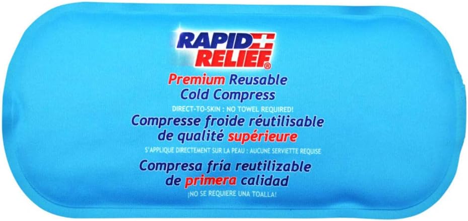 Rychlá reliéfní gelová studená komprese - Měkký Fabric Cold Pack for Injuries, First Aid, Spreins, Heaches, Muscle Aches, and Pain Relief 5 "x 11" Small