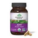 ORGANIC INDIA Joy Bylinný dodatek - Imunitní podpora, Promotes Paměť & Koncentrace, Vegan, gluten- Free, Kosher, USDA Certified Organic, Non- GMO, Calming - 90 Kapsle