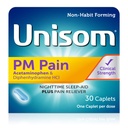 Unisom PM Pain Nightime Sleep- aid + Pain Reliever, Acetaminofen & Difenhydramine HCI, 30 Caplet, 50 mg