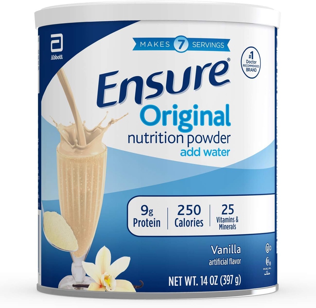 Zajistit Original Nutrition Shake Powder with 9 grams of protein, Meal Replacement Shakes, Vanilla, 14 oz