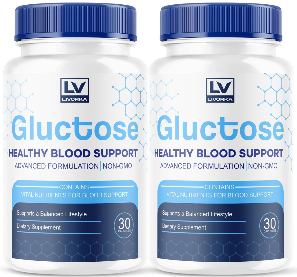 (2 Pack) Gluktosa Advanced Blood Support, Gluktosa, Gluktosa - Advanced Blood Supplement, Gluktosa Supplement Support Capsules - Všechny přírodní vzorec, 60 Kapsle pro 2 měsíce