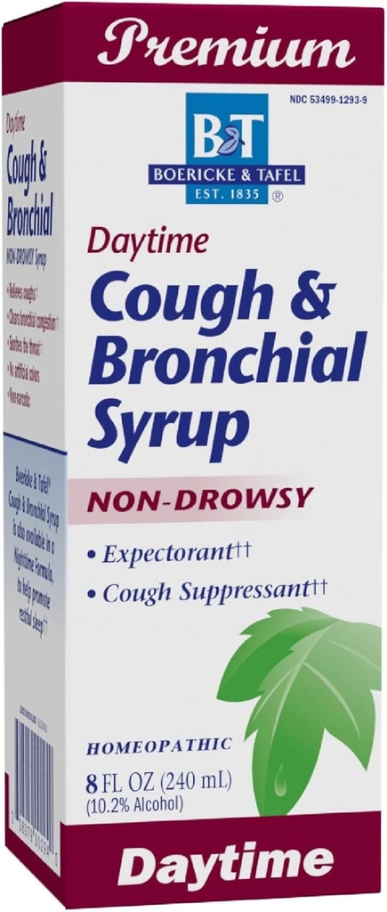 Nature 's Way Boericke & Tafel Daytime Cough & Bronchial Syruption, Cough Conpressant & Expectorant, Non- Drowsy, 8 Fl. Oz