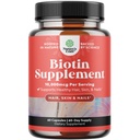 Natures Craft 10000 mcg Čisté Biotin pilulky pro ženy muže - Promotes Silnější a Fuller vlasy. Přírodní doplněk pro Shiny Thick růst vlasů - Vegetariánské vitamínové kapsle - Získejte jasné kůže silné nehty