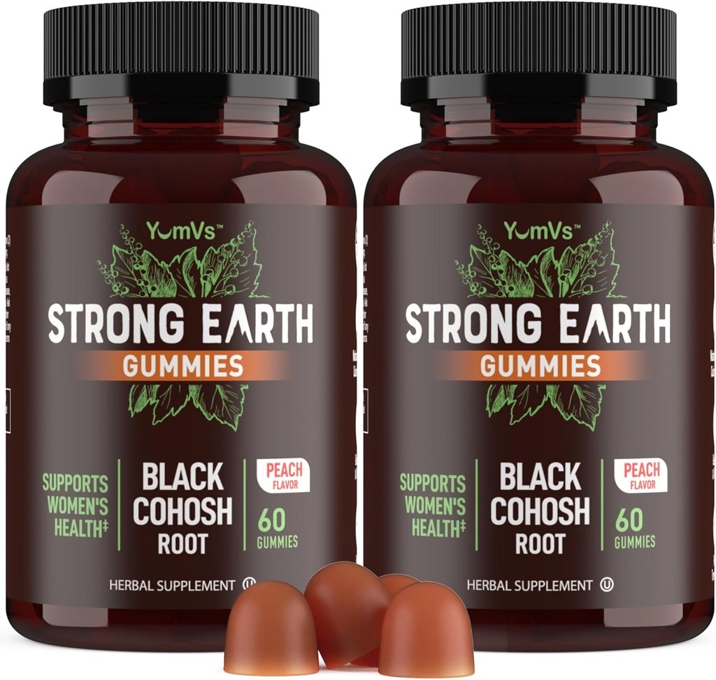 YUM-V Silná Země Black Cohosh Root 50mg (60 Počet) - Přírodní extrakt Menopauza doplňky noční poty & horké záblesky pro ženy
