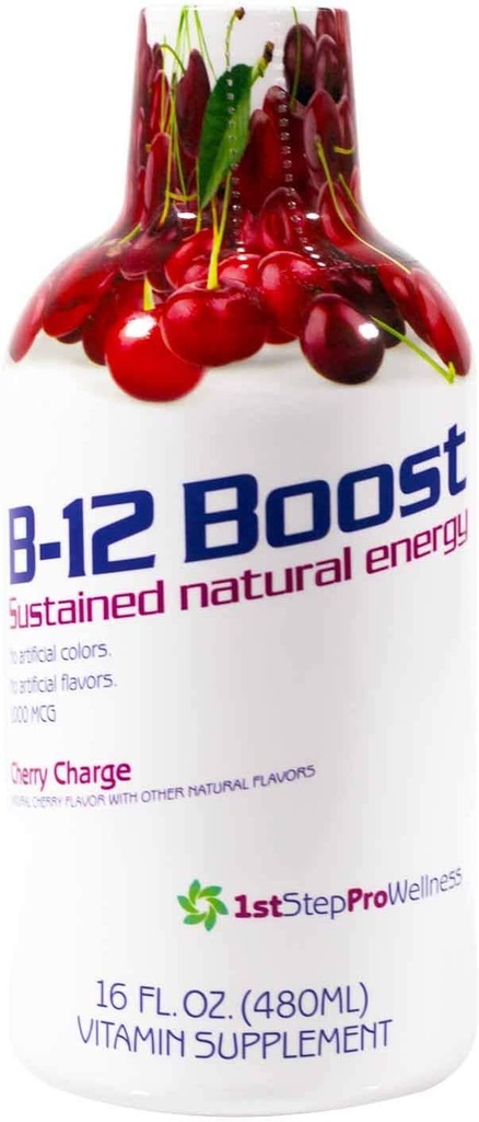 Vysoký výkon Fitness INC. 1st Step Liquid B-12, Cherry Charge, 16-tekuté unce