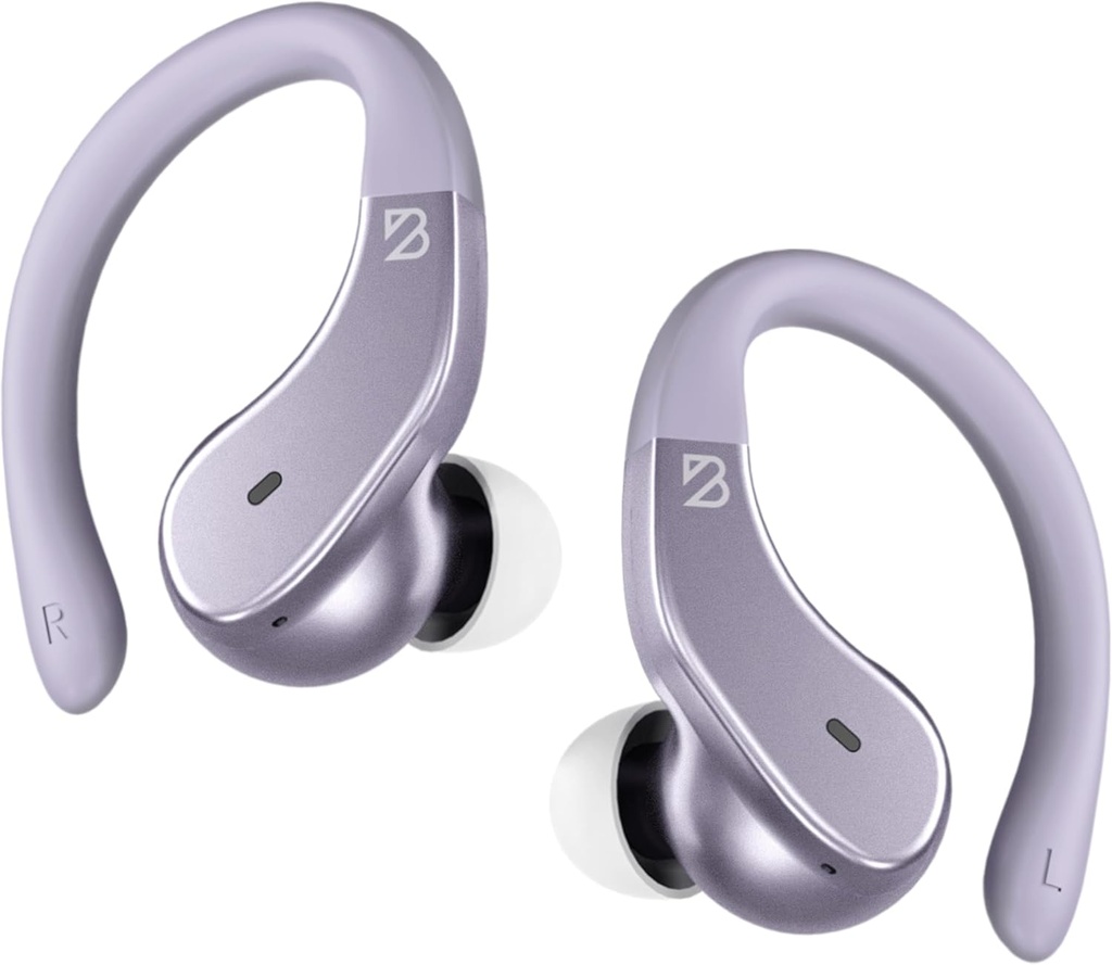 Back Bay Audio - Runner Bezdrátové sluchátka Bluetooth pro sport, Háček přes ušní budky, hluboké Bass, Wrap kolem sluchátek s háčky pro běh, Cvičení bezdrátových sluchátek pro posilovnu