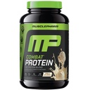 MusclePharm Combat Protein Powder, Vanilla Flavor, Fuels Muscles for Productive Workouts, 5 Protein zdroje včetně syrovátkového proteinu izolát & vaječný albumin, gluten zdarma, 2 LB, 25 Služeb